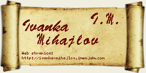 Ivanka Mihajlov vizit kartica